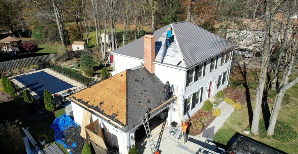 architectural vs. 3-tab shingles metal roof project