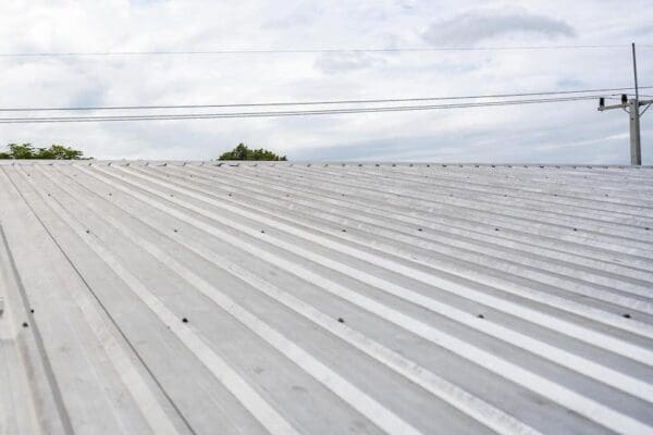 metal roof on a commercial building.