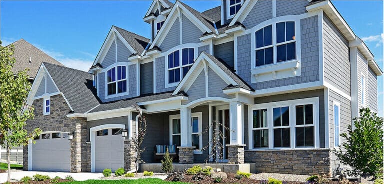 Home with fresh siding