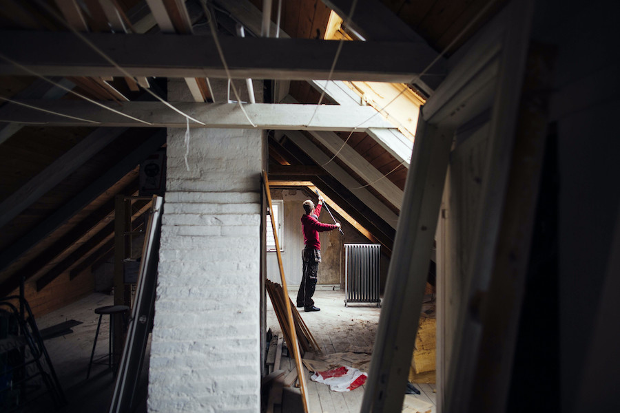 Attic technician