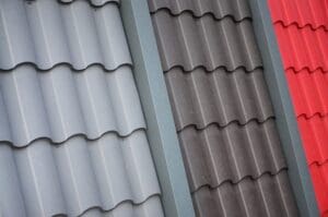 Residential home with standing seam metal roofing installed on a modern roof design